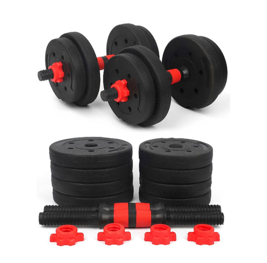 Set Mancuernas y Barra Unibles 30kg