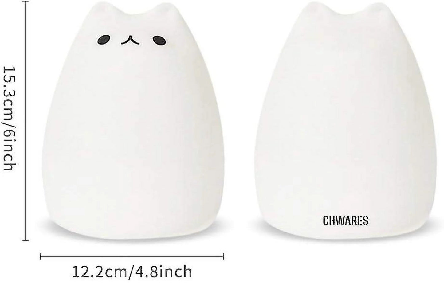 Lampara LED gato de silicona Colores