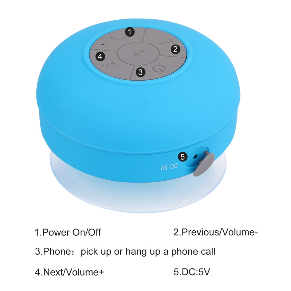 Parlante Bluetooth Portátil para Ducha